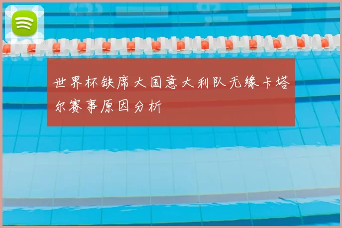 世界杯缺席大国意大利队无缘卡塔尔赛事原因分析