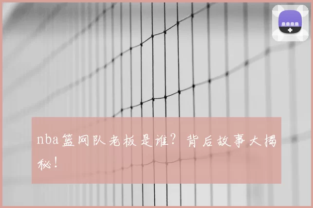 nba篮网队老板是谁？背后故事大揭秘！